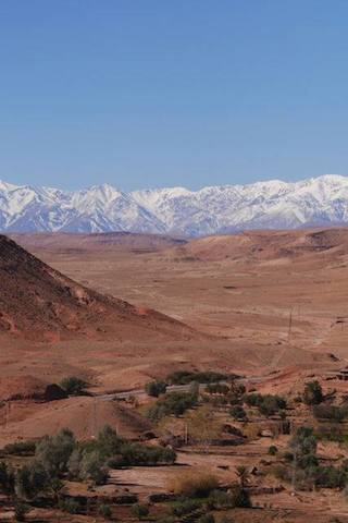 モロッコ、アトラス山脈の風景